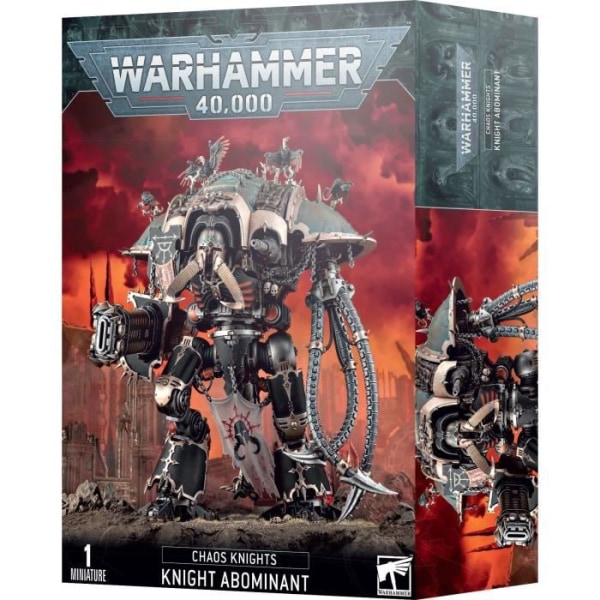 Warhammer 40k figur - Chaos Knights Abominant Space Marine - Grå