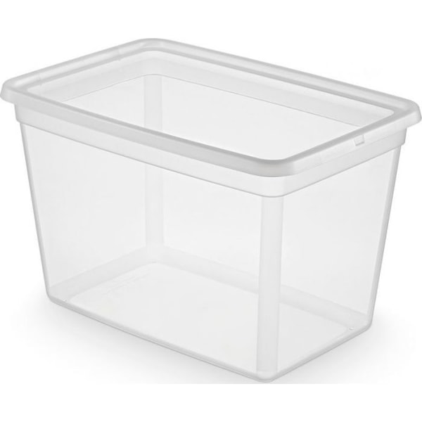 Moxom - OR-2782 - Förvaringsbehållare, Basestore, med klipp, 60 l, transparent