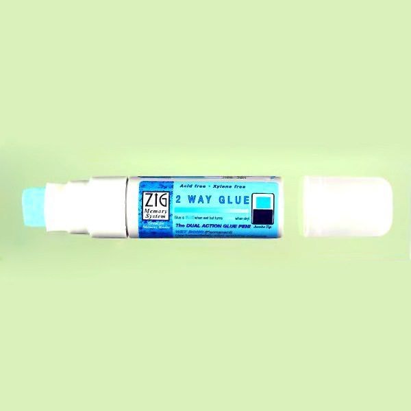 Limfilt - Zig - 2 Way Glue - Repositionable - 25 g - Transparent blått lim Blå