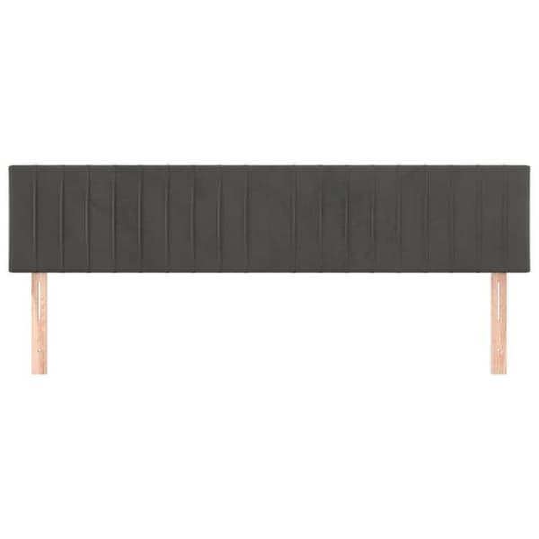 vidaXL Sänggavlar Mörkgrå 160x5x78/88 cm Sammet 346265
