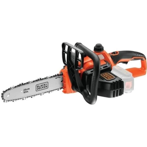 BLACK+DECKER GKC1825LB-XJ 18V 25 cm sladdlös motorsåg - Metallkedjehjul - Halvautomatisk smörjning svart och orange