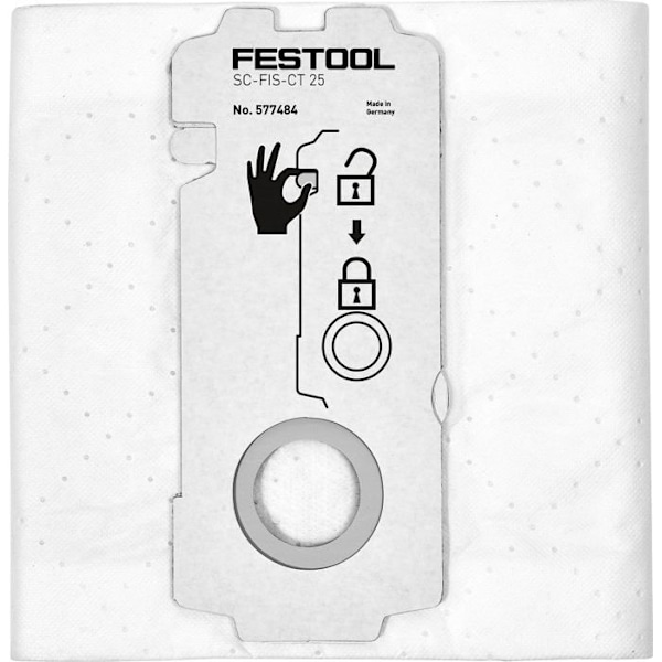 Festool industridammsugartillbehör - 577484 - GMBH SelfClean SC-FIS 25 Filterpåse för CT 25-5 st.
