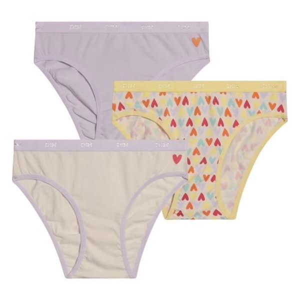 3-pack barnunderkläder i bomull Pockets Lila 10 år
