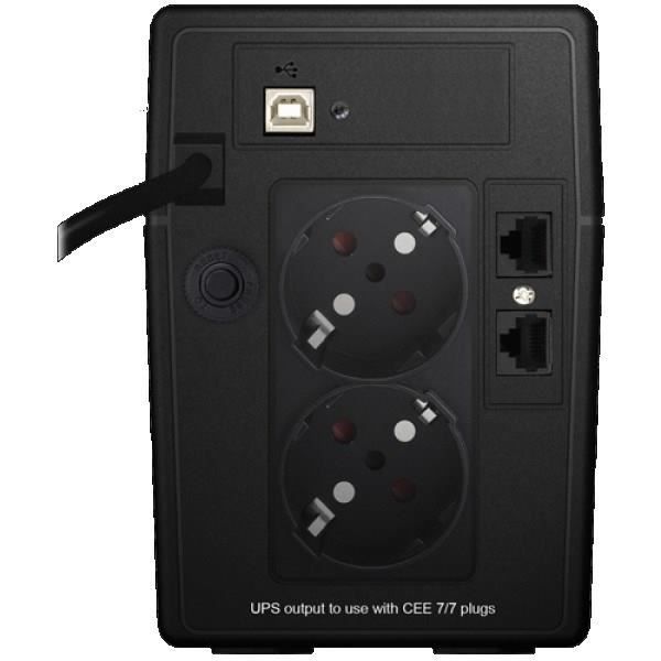 UPS 500 VA - INFOSEC - X3 EX 500 - UPS SYSTEM - 2 uttag - LCD / USB - 65965