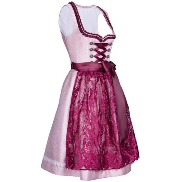 Kelliar Dirndl klänning för kvinnor, rosa, rosa, 44 Rosa 44