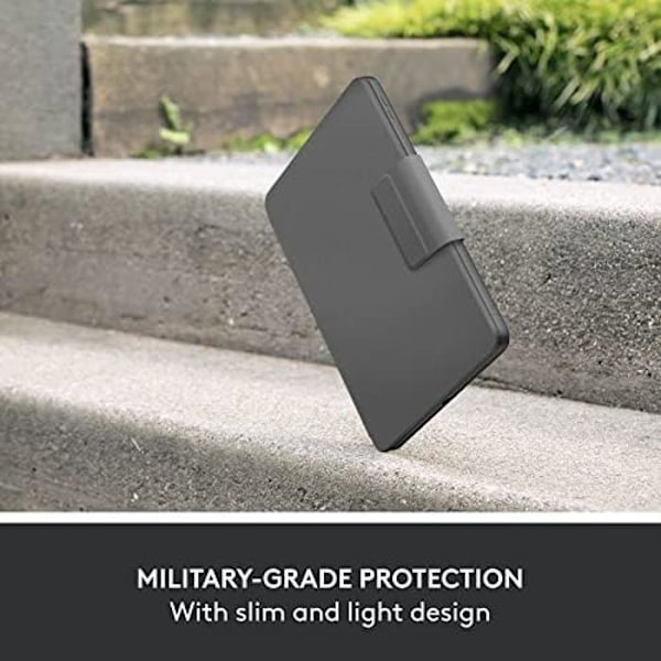 Logitech Rugged Folio Protective Keyboard Case för iPad (10:e generationen) - Svart - Anti-chock - Smart Connector Grafit