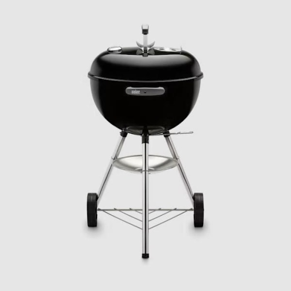 Kolgrill - WEBER - Klassisk vattenkokare - Emaljerat stål - Diameter 47 cm - Integrerad termometer Svart