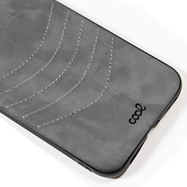 Coque - Cool - iPhone 11 Pro - Syntetiskt läder - Stötbeständig - Broderad grå Grå