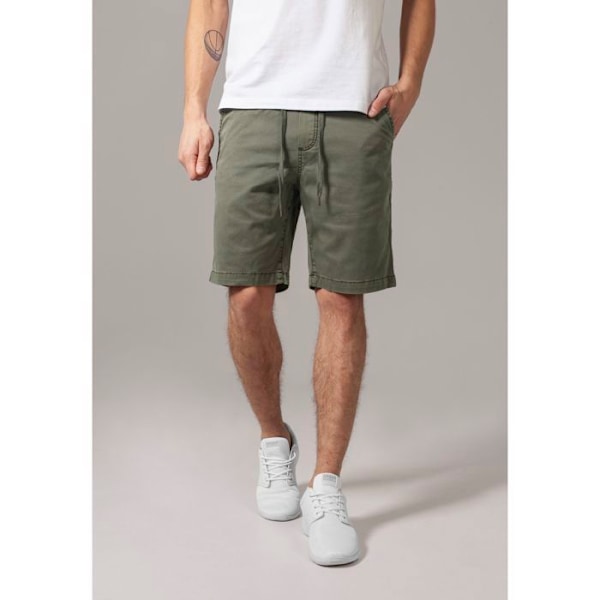 Urban Classics Herr Byxor & Shorts / Hobart Stretch Twill Shorts Oliv S