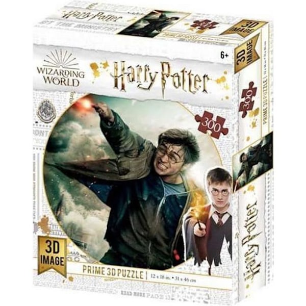 Harry Potter Battle Prime3D 3D-pussel (300 st) - Harry Potter-licens - Svart - För barn från 6 år och uppåt Svart