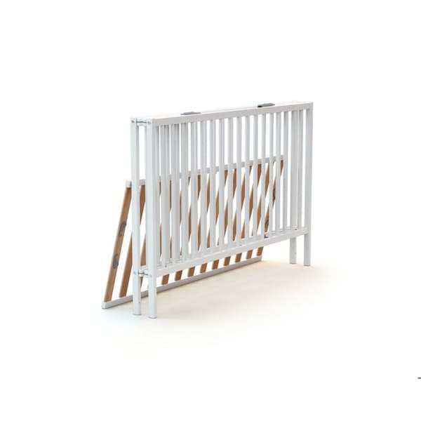 Fällbar spjälsäng - 60 x 120 cm - WEBABY - FLEX - Vit VIT
