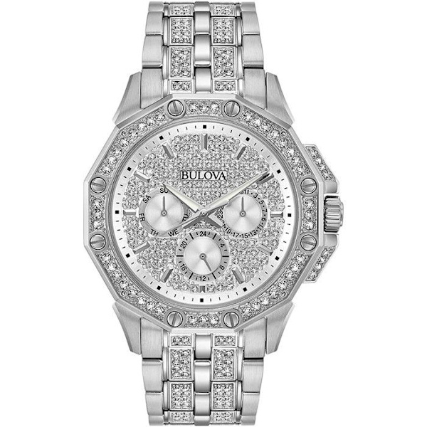 Herrklocka BULOVA 96C134 - Kvarts - Multitavlor - Silverarmband i rostfritt stål Pengar