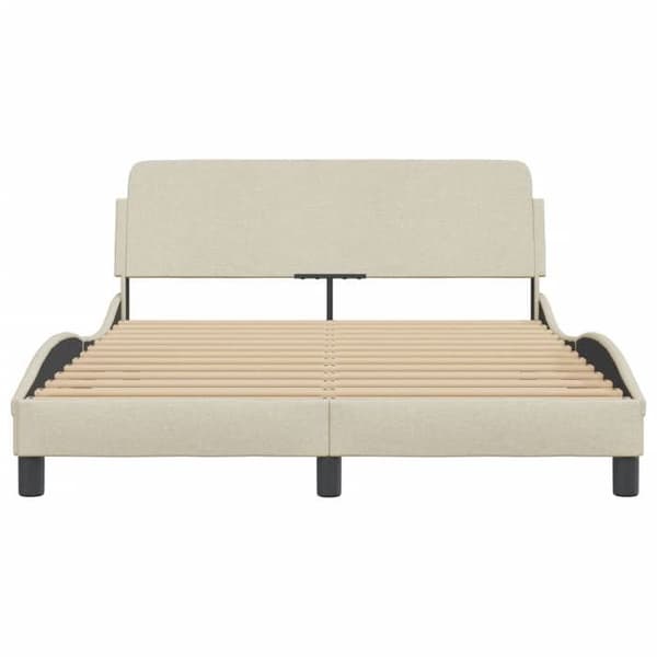 vidaXL Dover sängram kräm 140x190 cm tyg 373170