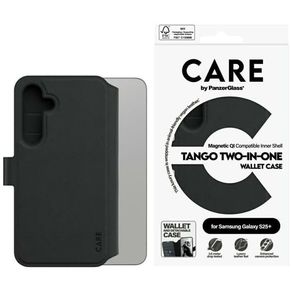 Coque PanzerGlass 2 i 1 för Samsung Galaxy S25 Plus, svart