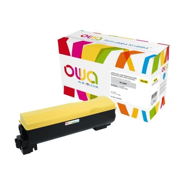 OWA gul renoverad tonerkassett (alternativ för: Kyocera TK-560Y) för Kyocera ECOSYS P6030cdn, P6030cdn-KL3;...