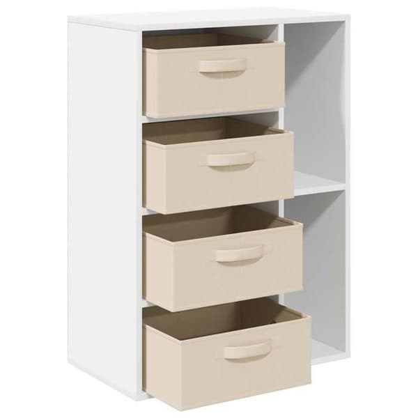 vidaXL Buffé med låda Vit 60 x 33,5 x 84 cm 8000468