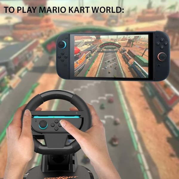 Pack med 2 vikbara rattar för Joy-Con - SUBSONIC - Switch 2 - Switch OLED - Switch Svart