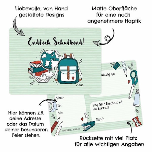 Meddelande - inbjudningskort Papierdrachen - 224-004-003