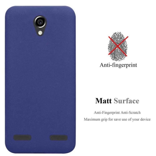 Fodral för ZTE Blade L7 i FROST DARK BLUE Cadorabo Cover Protection silikon TPU flexibelt fodral