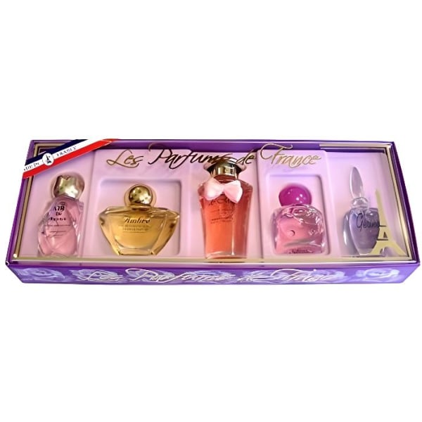Charrier Parfums Box med 5 Eaux de Parfums France Miniatures Totalt 40,6 ml