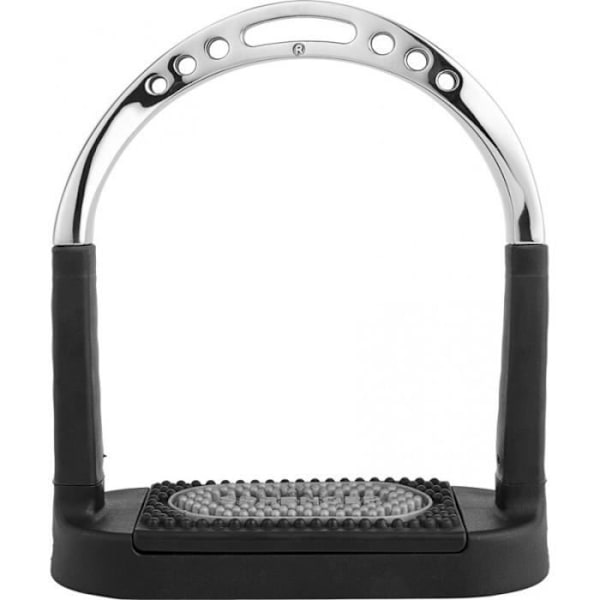 Set med 2 st Sprenger Flexcite stigbyglar för hästar - grå/svart - 12 cm