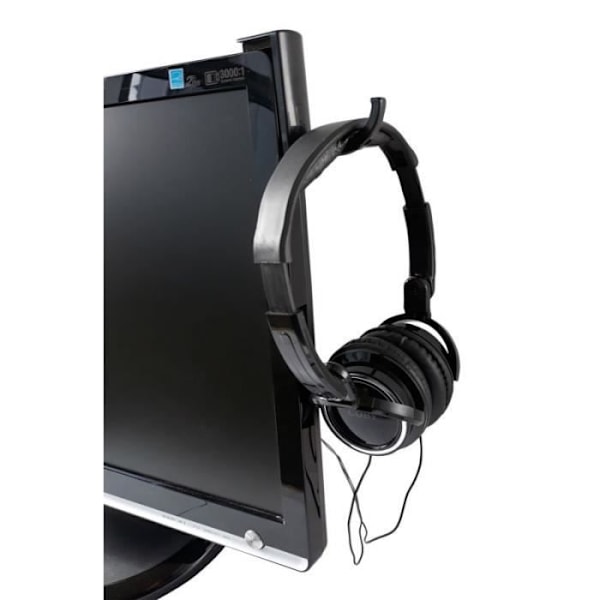 Techly porta cuffie adesivo per monitor och scrivania nero - 8059018361728