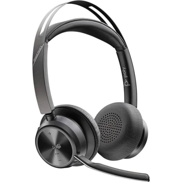 POLY VOYAGER FOCUS 2 Bluetooth, trådanslutet Stereo svart on-ear headset