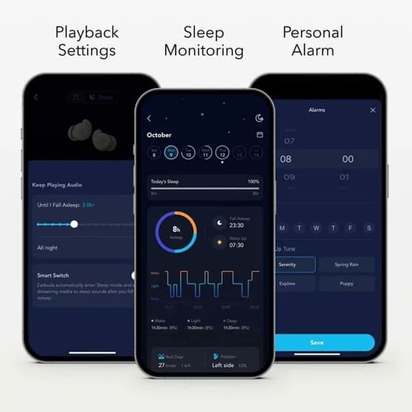 Trådlösa hörlurar - Anker - Sleep A20 - Bluetooth 5.3 - TWS - Brusreducering - Vit Vit