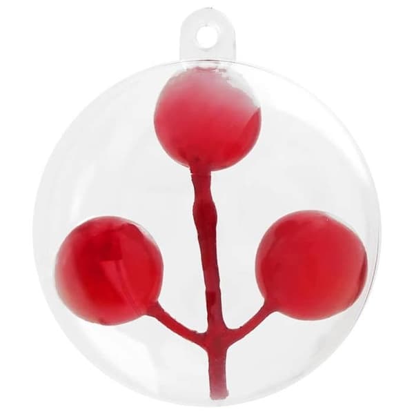 vidaXL Julkulor Set 50 st Transparent Ø 5 cm Plast 42018885
