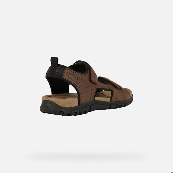 Sandaler - Geox - Strada - Mörkbrun - Läder - Platt mörkbrun 39