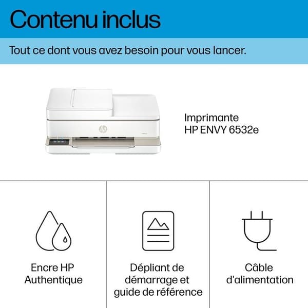 HP Envy 6532e All-in-One Multifunktionsskrivare Vit Berättigad till Instant Ink