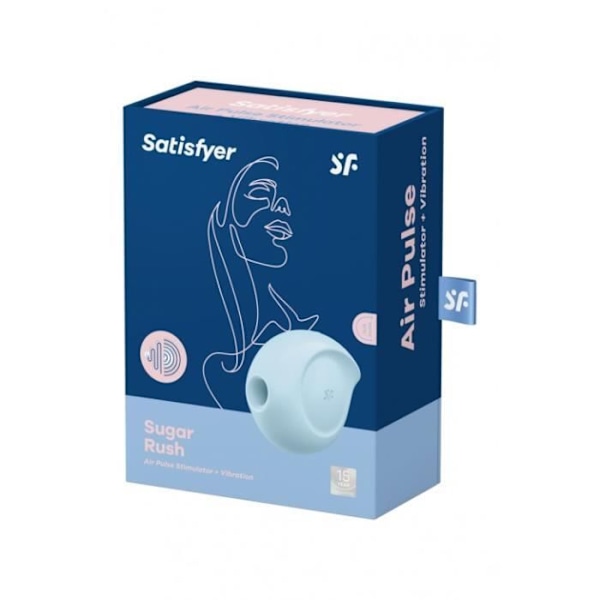 Blue Sugar Rush dubbel klitorisstimulator - Satisfyer