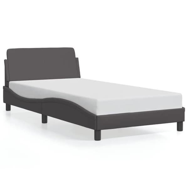 vidaXL Dover sängram grå 100x200 cm konstläder 373141