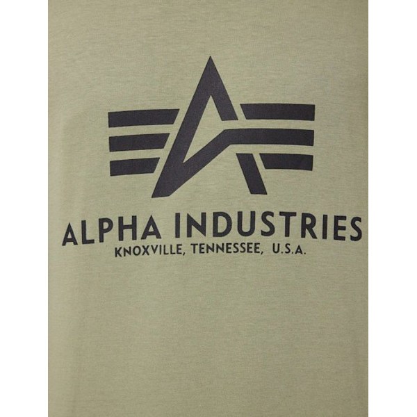 Alpha T-shirt - 100501 11 - Industries Basic 100501 - T-shirt - Normal storlek - Korta ärmar - Herr Oliv XL