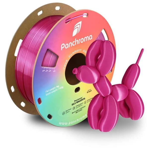 3D-utskriftsfilament - POLYMAKER - PolyTerra PLA - Silk Magenta - Bioplast - Lätt att använda