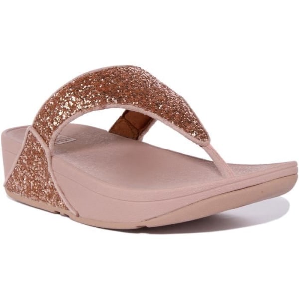 FitFlop Lulu Glitter Shiny Glitter Toe-sandaler för kvinnor i roséguld (roseguld, 42) rosa guld 42