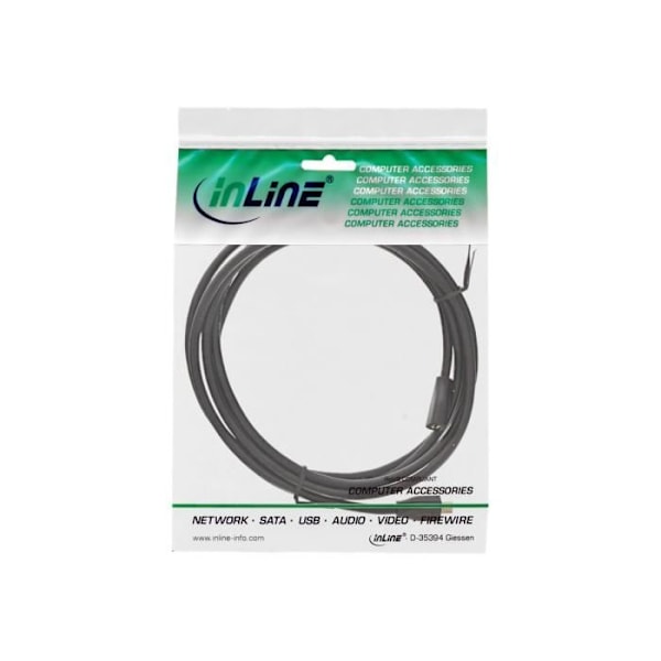 InLine USB-kabelförlängning Micro-USB Typ B (M) till Micro-USB Typ B (F) USB 2.0 2 m svart
