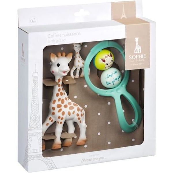 SOPHIE LA GIRAFE Presentask "det var en gång" Sophie la Girafe Presentförpackning "Det var en gång