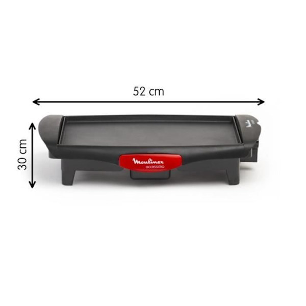 MOULINEX Elgrill inomhus, Plancha 1800 W, Non-stick beläggning, Justerbar termostat, Kompakt, Accessimo CB560811