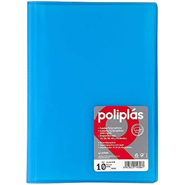 Dokumentfodral - GRAFOPLÁS - 1155732 - 10 fodral - Omslag i Polypropylen - Blå blå