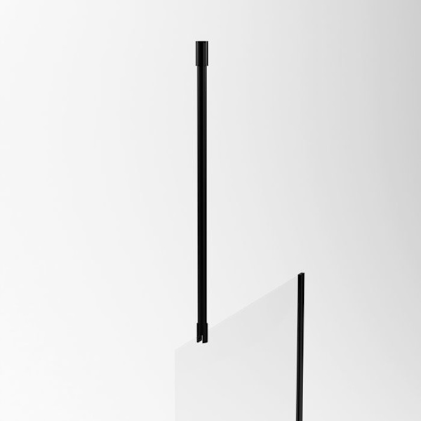 Fäststång - MyShowerRoom - 60cm - Mattsvart - Glas - Klippbar Matte svart
