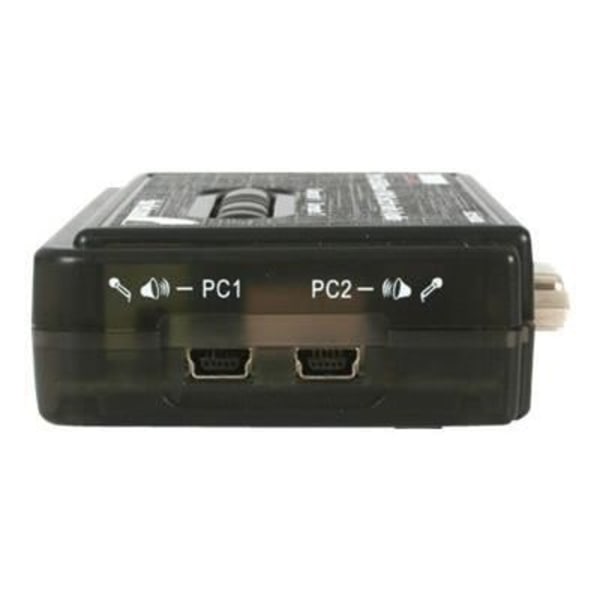 StarTech.com 2-portars VGA USB KVM-switchsats med ljud och kablar - Monitortangentbord Musswitch - Svart (SV211KUSB)