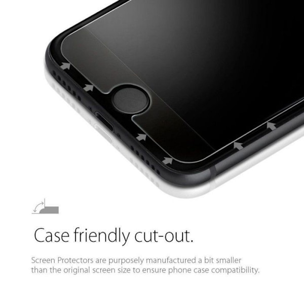 Skärmskydd - Spigen - GLASTR - iPhone SE (2020) / 8 / 7 - Force Touch - Reptålig