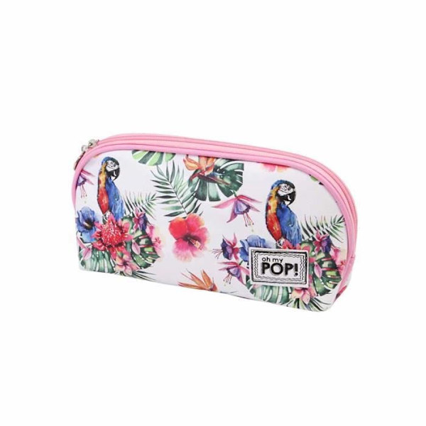 Toalettväska - OH MY POP! - Papegoja - Vit - 7,00 x 27,00 x 14,00 cm - Vuxen - Syntetisk Vit