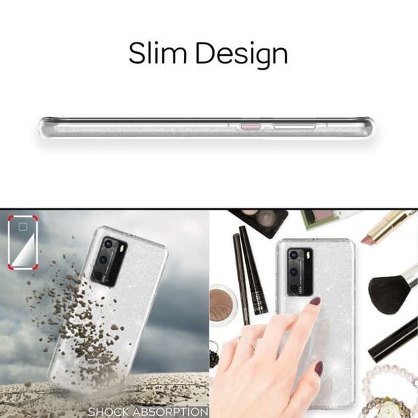 Coque - NALIA - Huawei P40 - Glittrande paljetter - Silikon TPU - Stötsäker