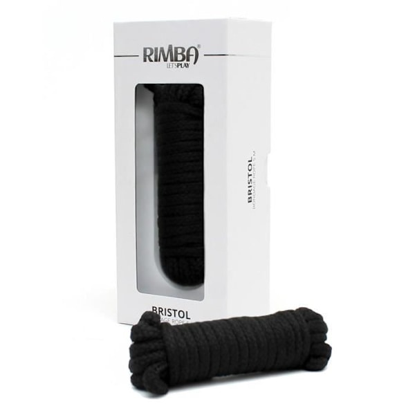 Rimba Toys Rimba Bondage Rep Coton "Bristol" 5 meter - svart