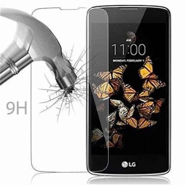 Cadorabo skärmskydd för LG K10 (2016 modell) 0,3 mm rundade hörn HÖG GENOMSYN härdat glas Transparent