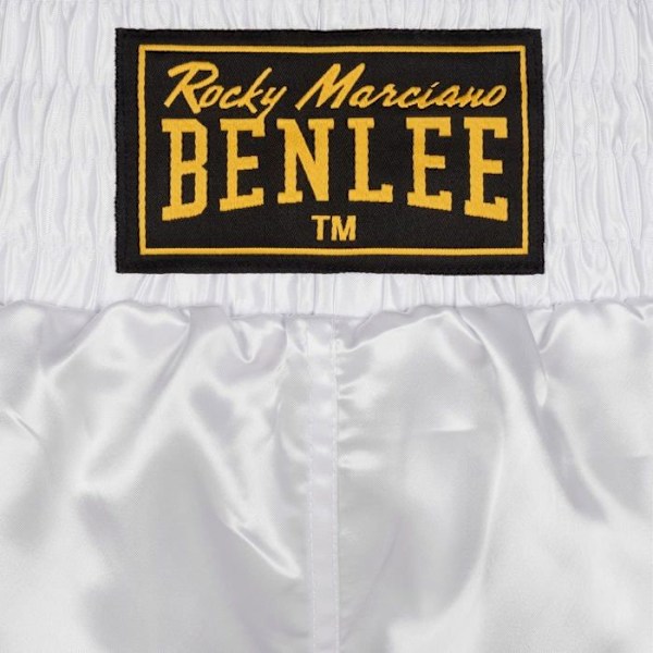 Kort boxning - Benlee - Uni Boxing - Satinpolyester - Elastisk midja - Rörelsefrihet vit M