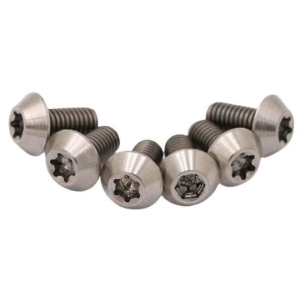 Pride Racing T25 broms hårdvara kit - Titanium - Silver - 6 skruvar - Vuxen - Herr
