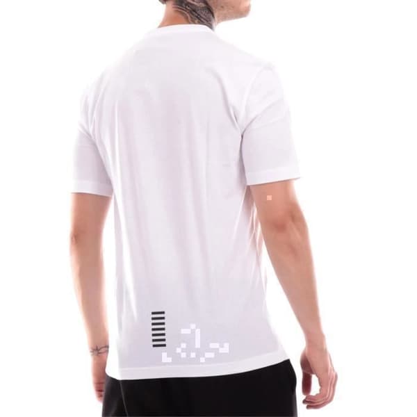 T-shirt - EA7 - Core Identity - Vit - Bomull - Korta ärmar Vit jag